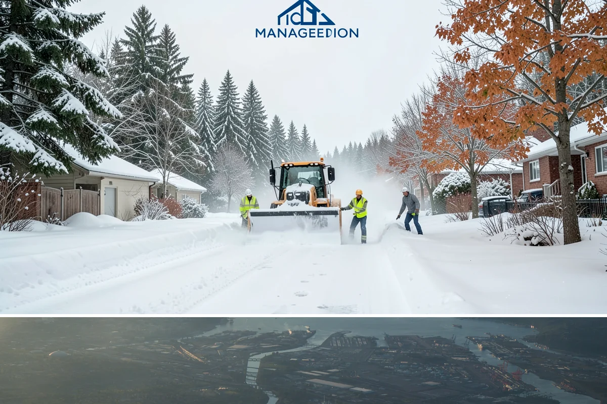 Warehouse Sidewalk Clearing in Fife, Pierce County, WA - Warehouse sidewalk needs peak from late November through February, when boot-packed snow on shaded dock walks refreezes overnight.