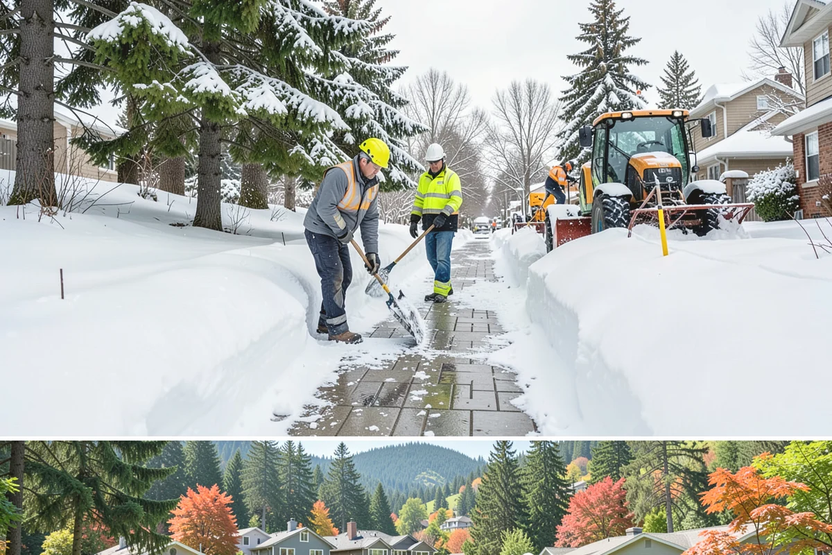 Warehouse Sidewalk Clearing in Fircrest, Pierce County, WA - Warehouse sidewalk needs peak from late November through February, when boot-packed snow on shaded dock walks refreezes overnight.