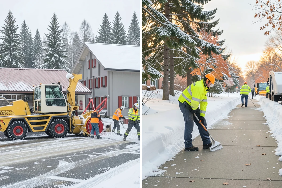 Warehouse Sidewalk Clearing in Gold Bar, Snohomish County, WA - Clear personnel entrances and dock-office approaches first
