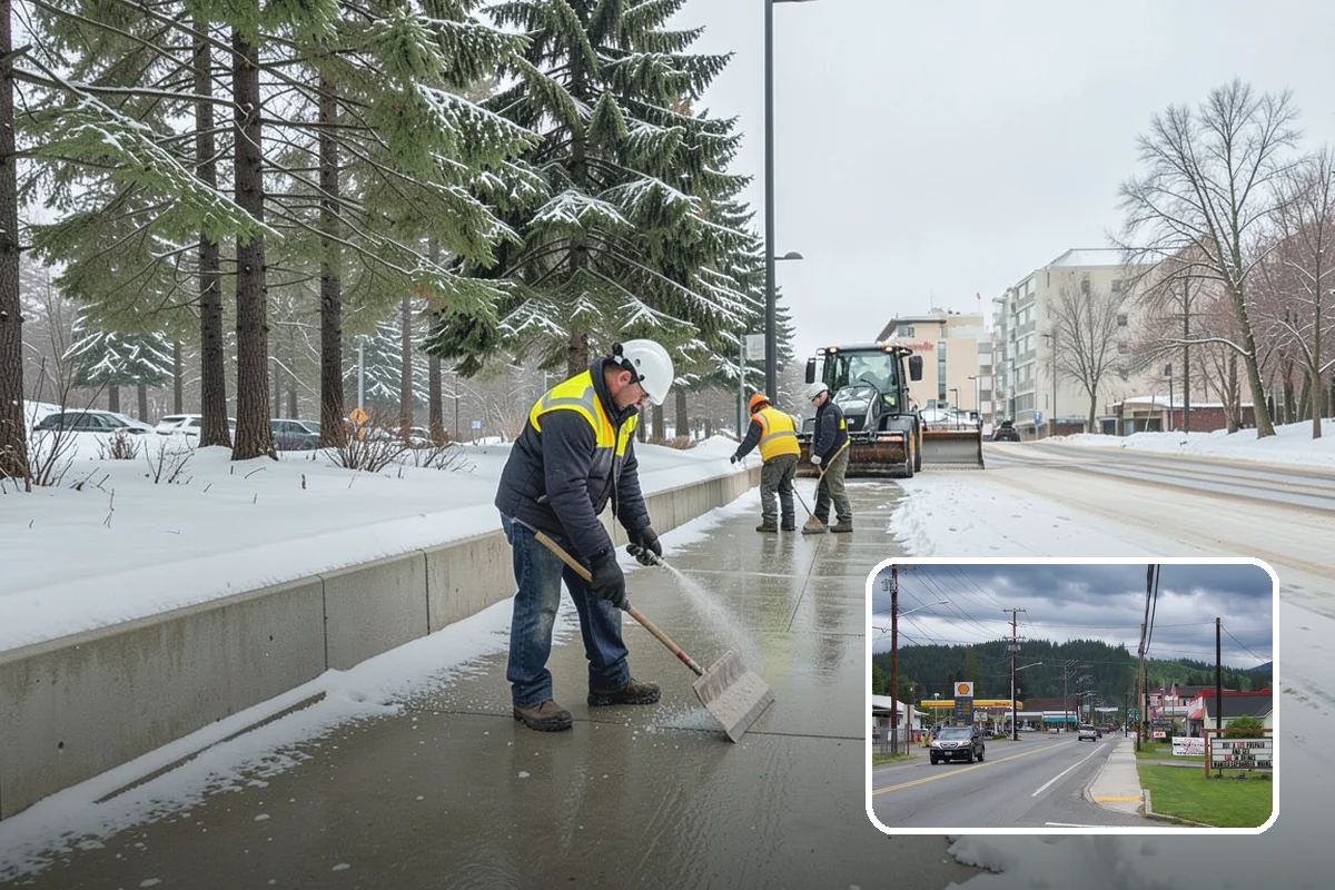 Warehouse Sidewalk Clearing in Granite Falls, Snohomish County, WA - Keeps striped pedestrian lanes clear so workers avoid vehicle paths