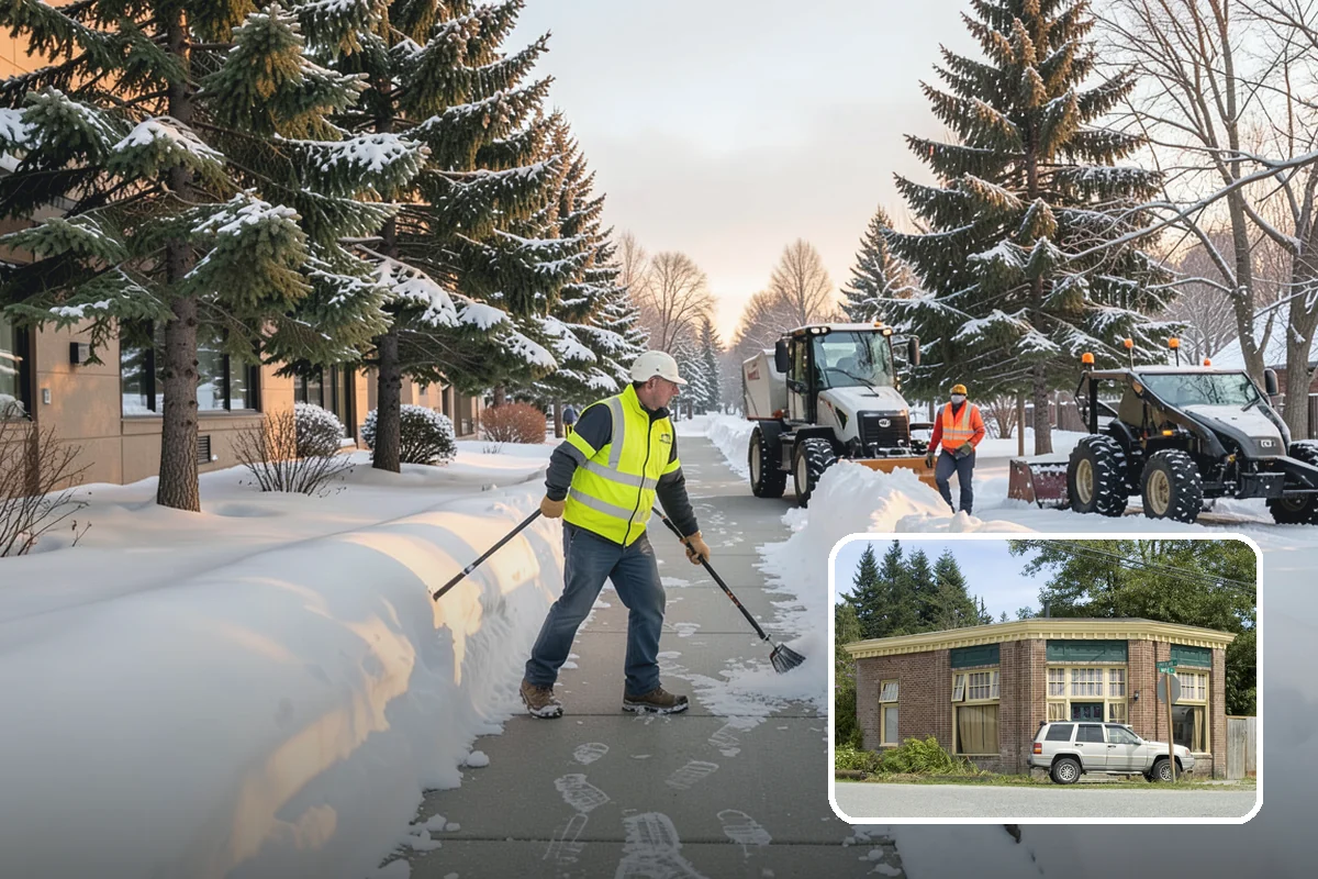 Warehouse Sidewalk Clearing in Hamilton, Skagit County, WA - Keeps striped pedestrian lanes clear so workers avoid vehicle paths