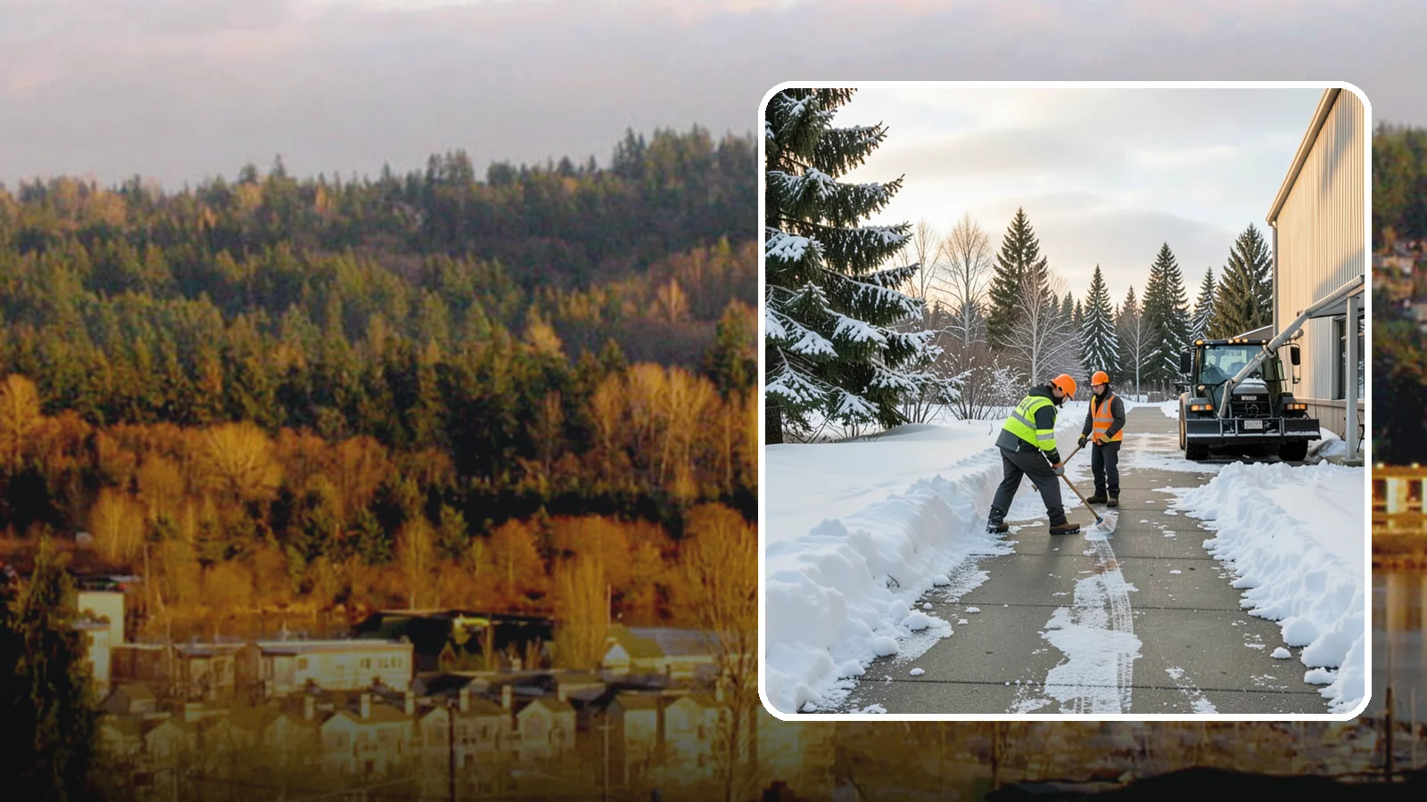 Warehouse Sidewalk Clearing in Kenmore, King County, WA - Employee-walkway clearing for Western Washington warehouses, keeping pedestrian routes to entrances and dock offices separate...