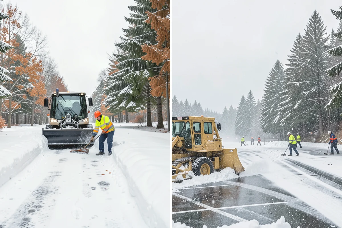 Warehouse Sidewalk Clearing in La Conner, Skagit County, WA - Clear personnel entrances and dock-office approaches first