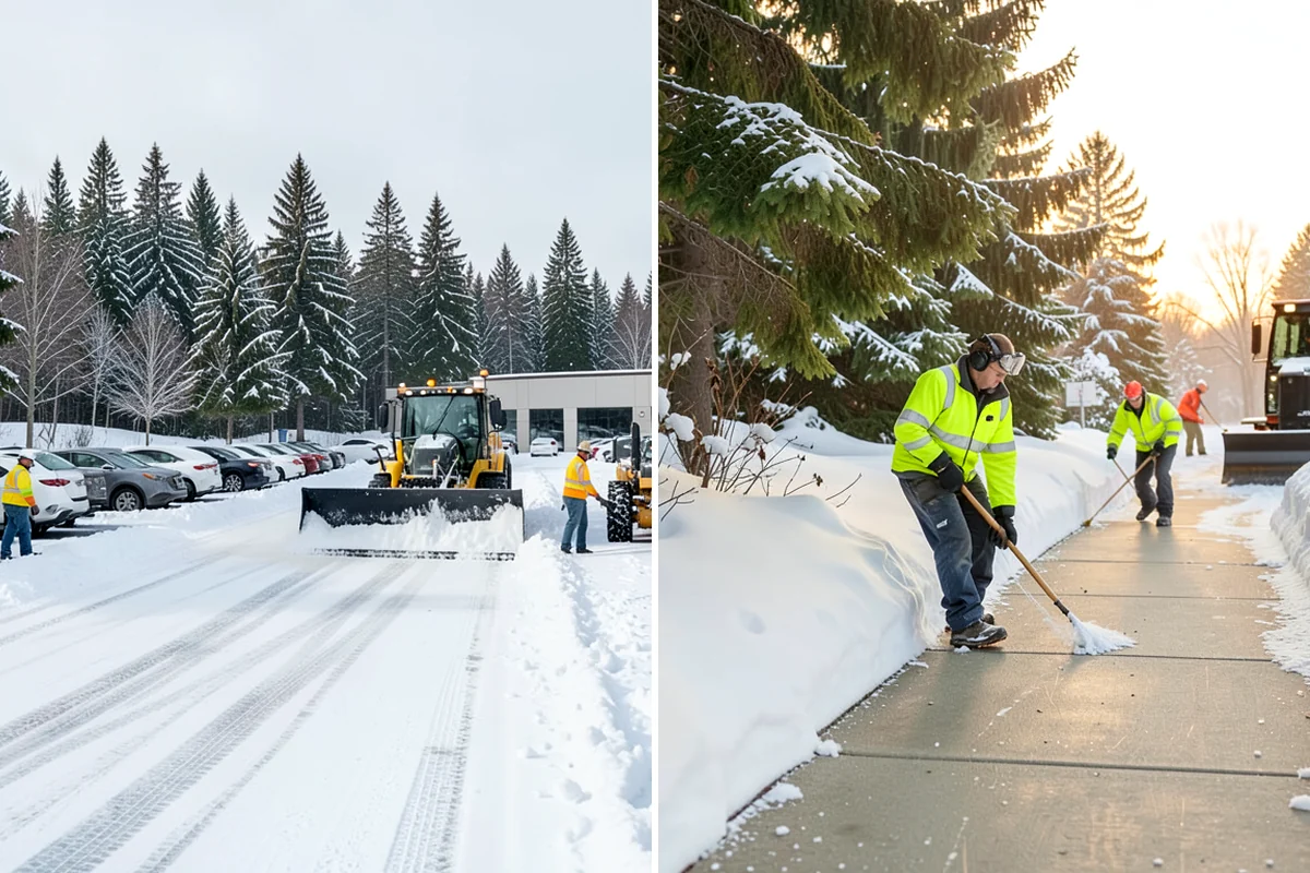 Warehouse Sidewalk Clearing in Lake Forest Park, King County, WA - Clear personnel entrances and dock-office approaches first