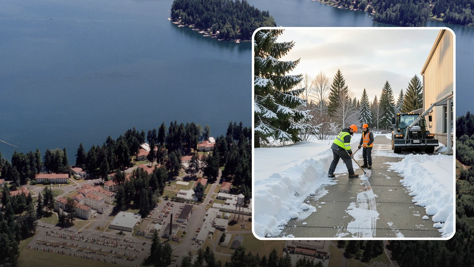 Warehouse Sidewalk Clearing in Lakewood, Pierce County, WA - Employee-walkway clearing for Western Washington warehouses, keeping pedestrian routes to entrances and dock offices separate...