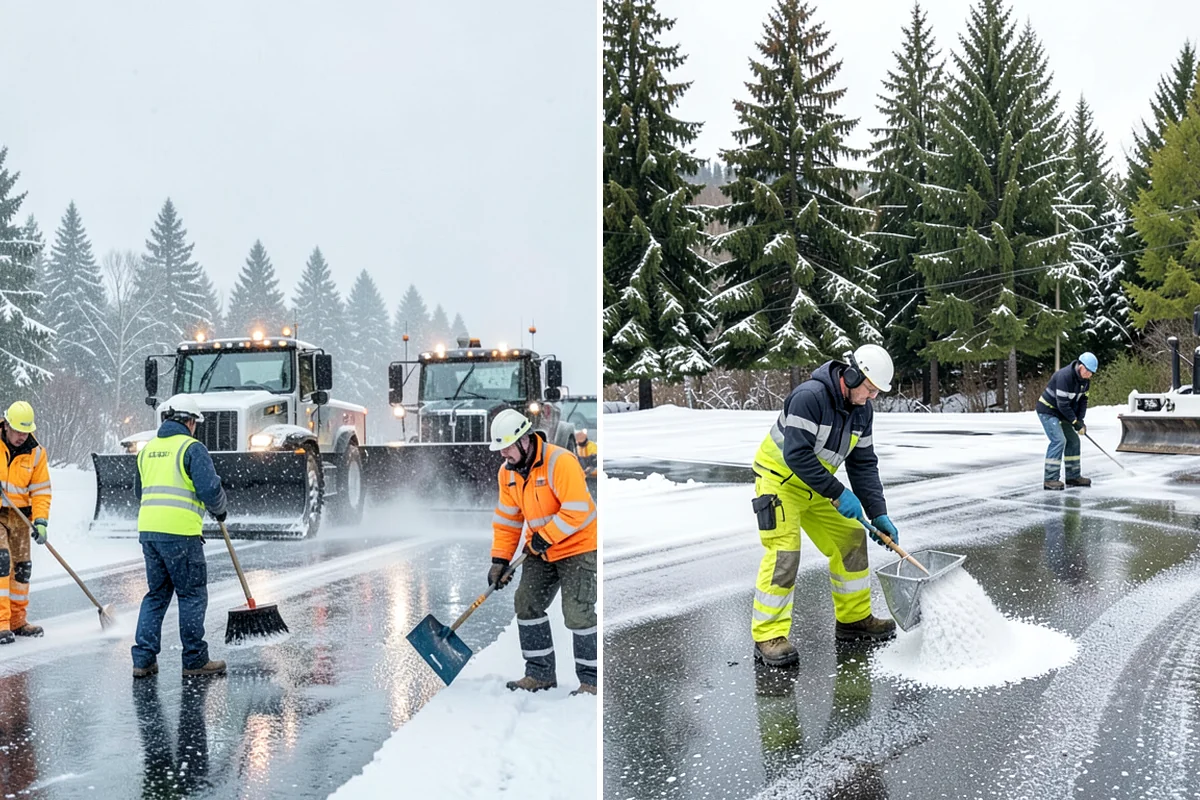 Warehouse Sidewalk Clearing in Lakewood, Pierce County, WA - Clear personnel entrances and dock-office approaches first