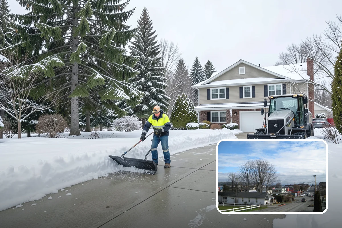 Warehouse Sidewalk Clearing in Langley, Island County, WA - Keeps striped pedestrian lanes clear so workers avoid vehicle paths