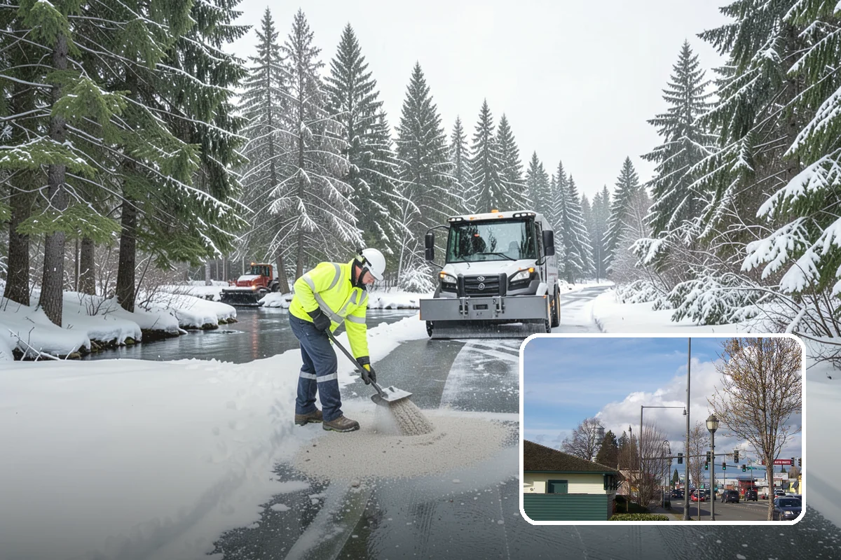 Warehouse Sidewalk Clearing in Marysville, Snohomish County, WA - Keeps striped pedestrian lanes clear so workers avoid vehicle paths