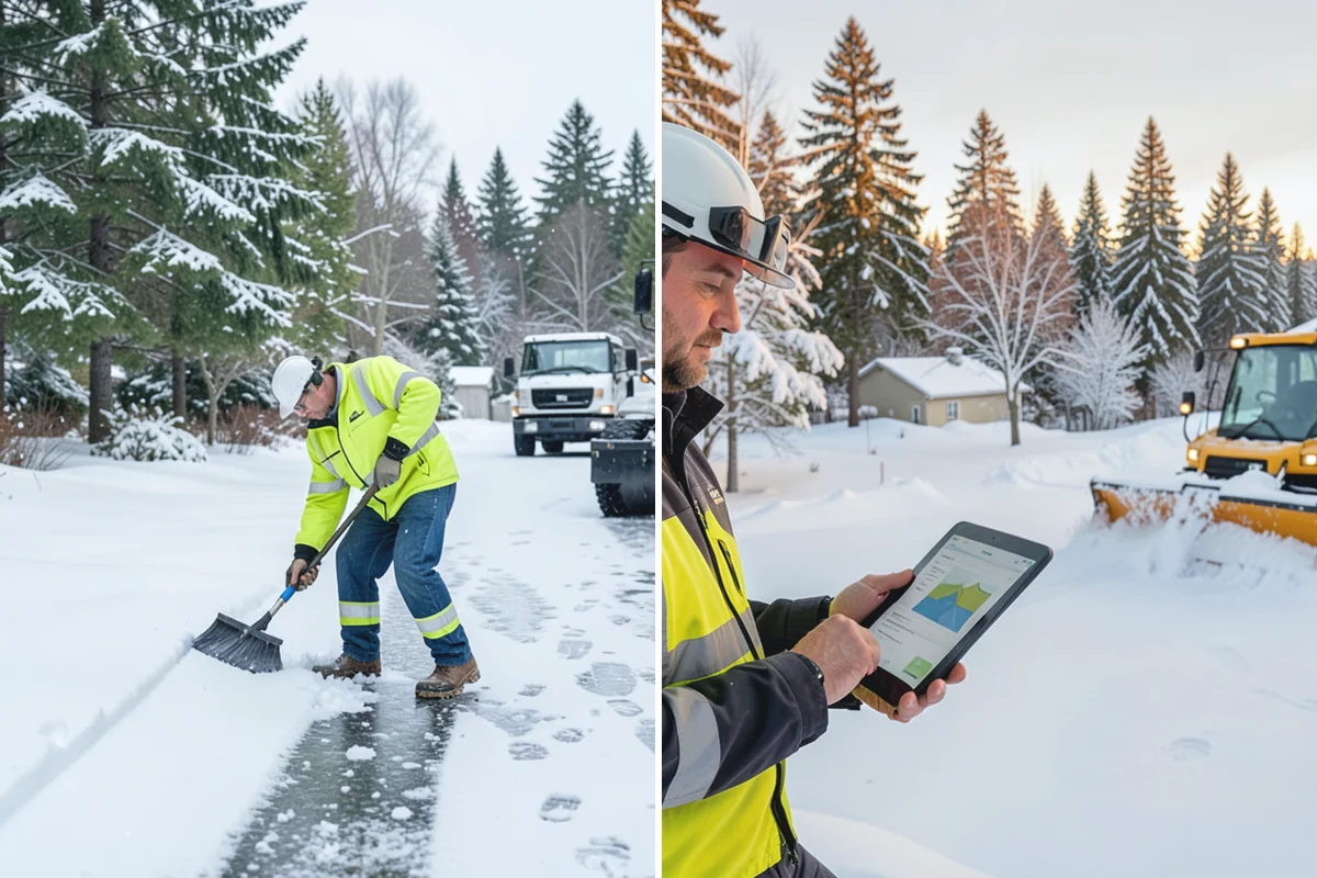 Warehouse Sidewalk Clearing in Marysville, Snohomish County, WA - Clear personnel entrances and dock-office approaches first