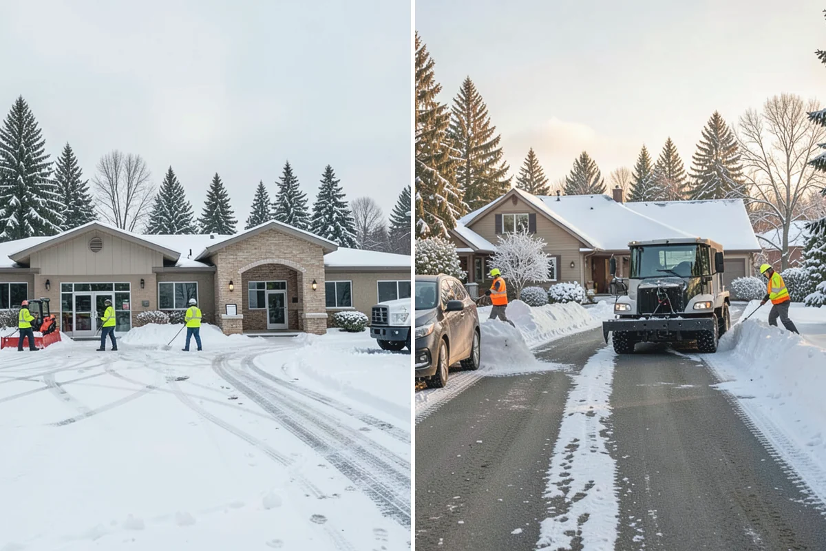 Warehouse Sidewalk Clearing in Medina, King County, WA - Clear personnel entrances and dock-office approaches first