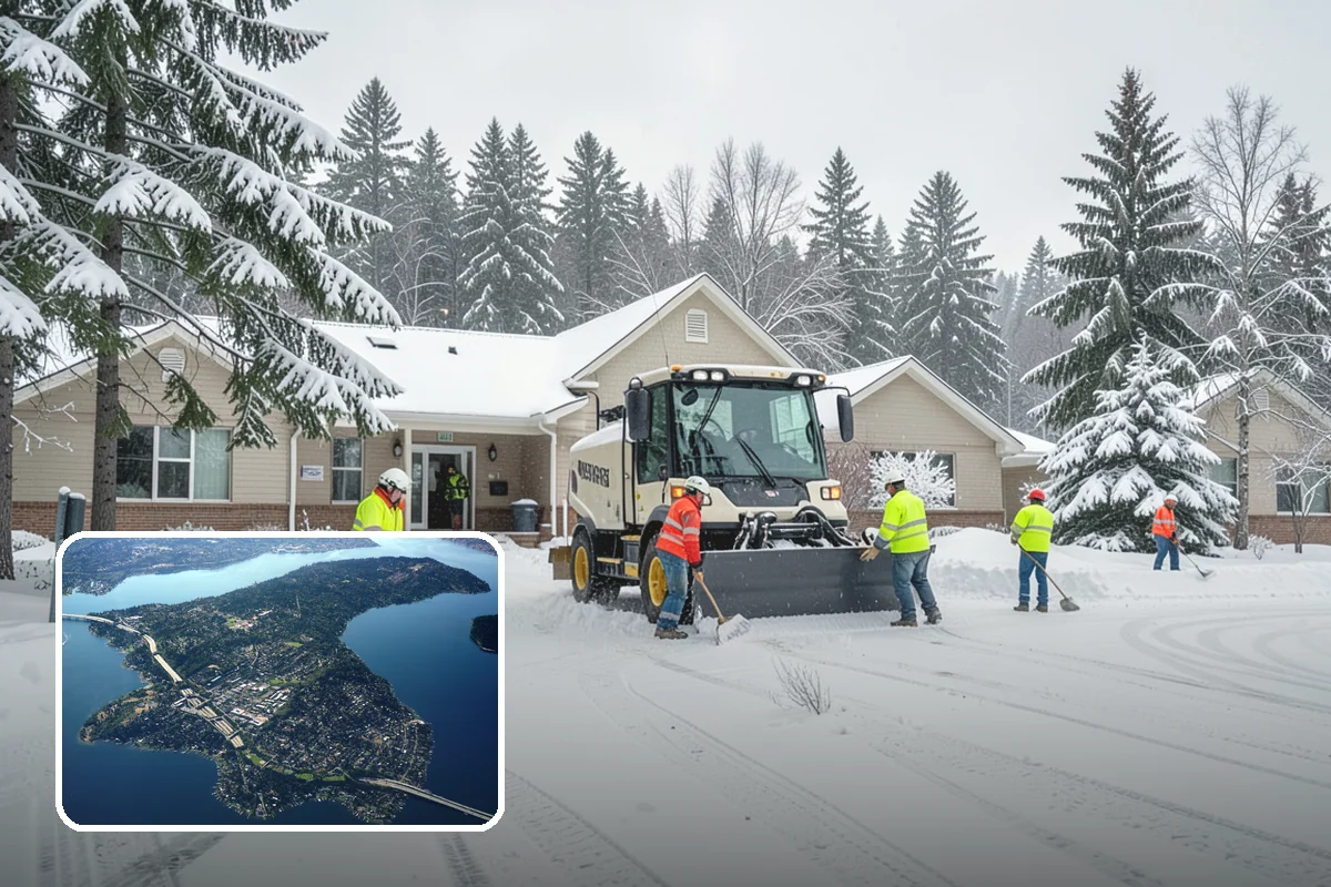Warehouse Sidewalk Clearing in Mercer Island, King County, WA - Keeps striped pedestrian lanes clear so workers avoid vehicle paths