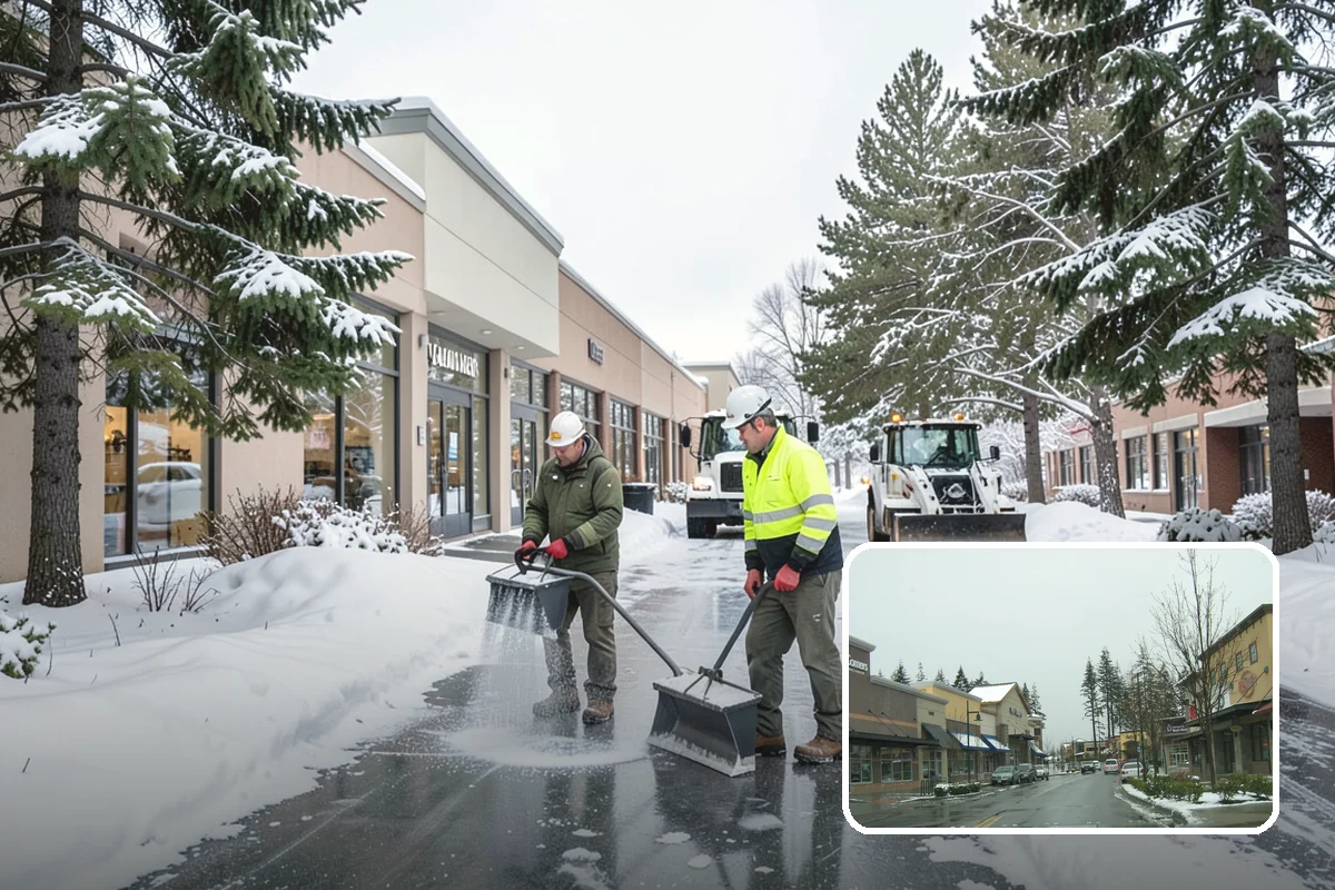 Warehouse Sidewalk Clearing in Mill Creek, Snohomish County, WA - Keeps striped pedestrian lanes clear so workers avoid vehicle paths