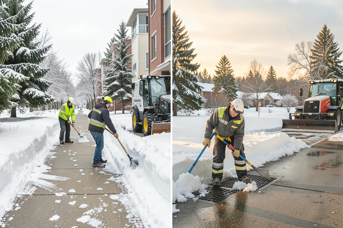 Warehouse Sidewalk Clearing in Mill Creek, Snohomish County, WA - Clear personnel entrances and dock-office approaches first