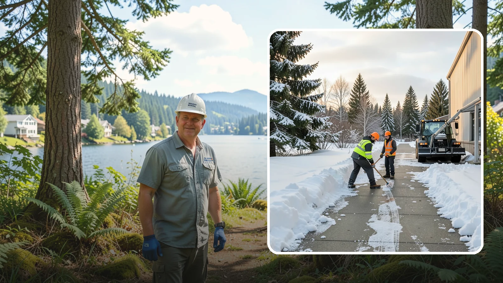 Warehouse Sidewalk Clearing in Milton, King County, WA - Employee-walkway clearing for Western Washington warehouses, keeping pedestrian routes to entrances and dock offices separate...