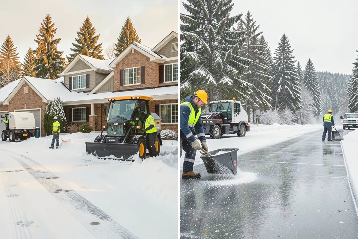Warehouse Sidewalk Clearing in Milton, King County, WA - Clear personnel entrances and dock-office approaches first