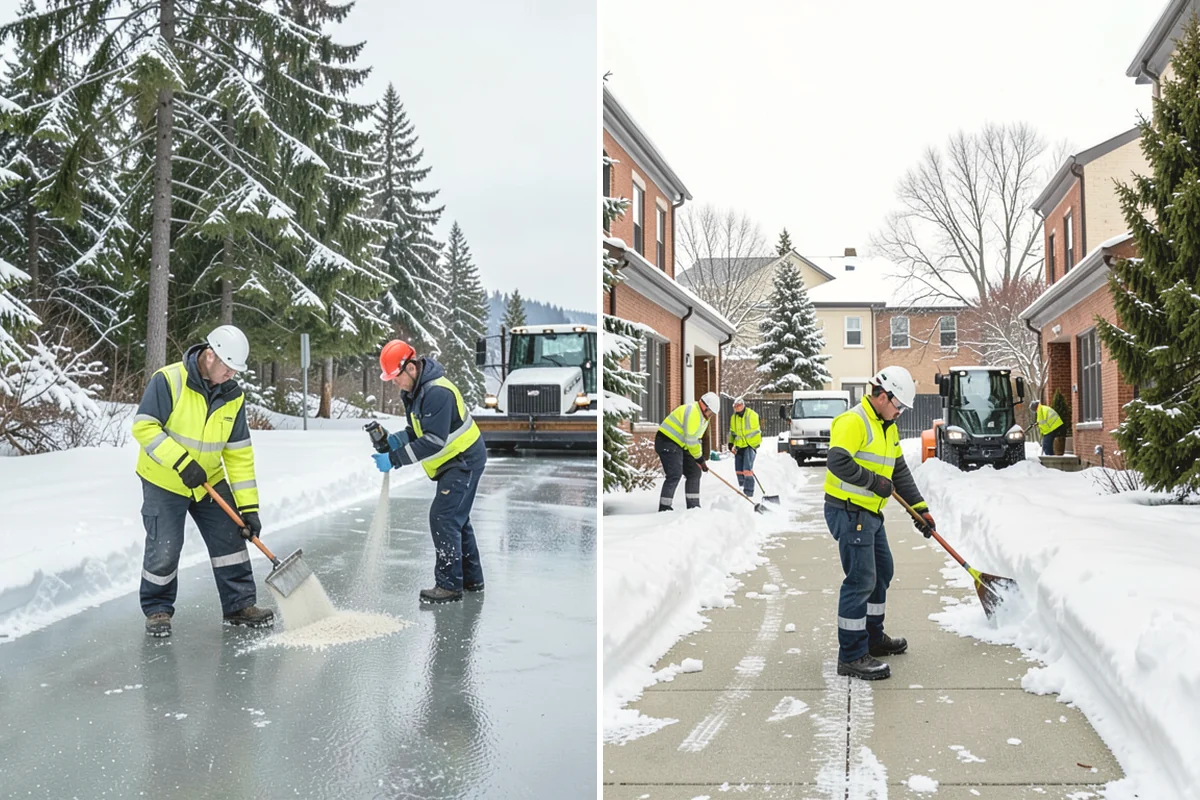 Warehouse Sidewalk Clearing in Mountlake Terrace, Snohomish County, WA - Clear personnel entrances and dock-office approaches first