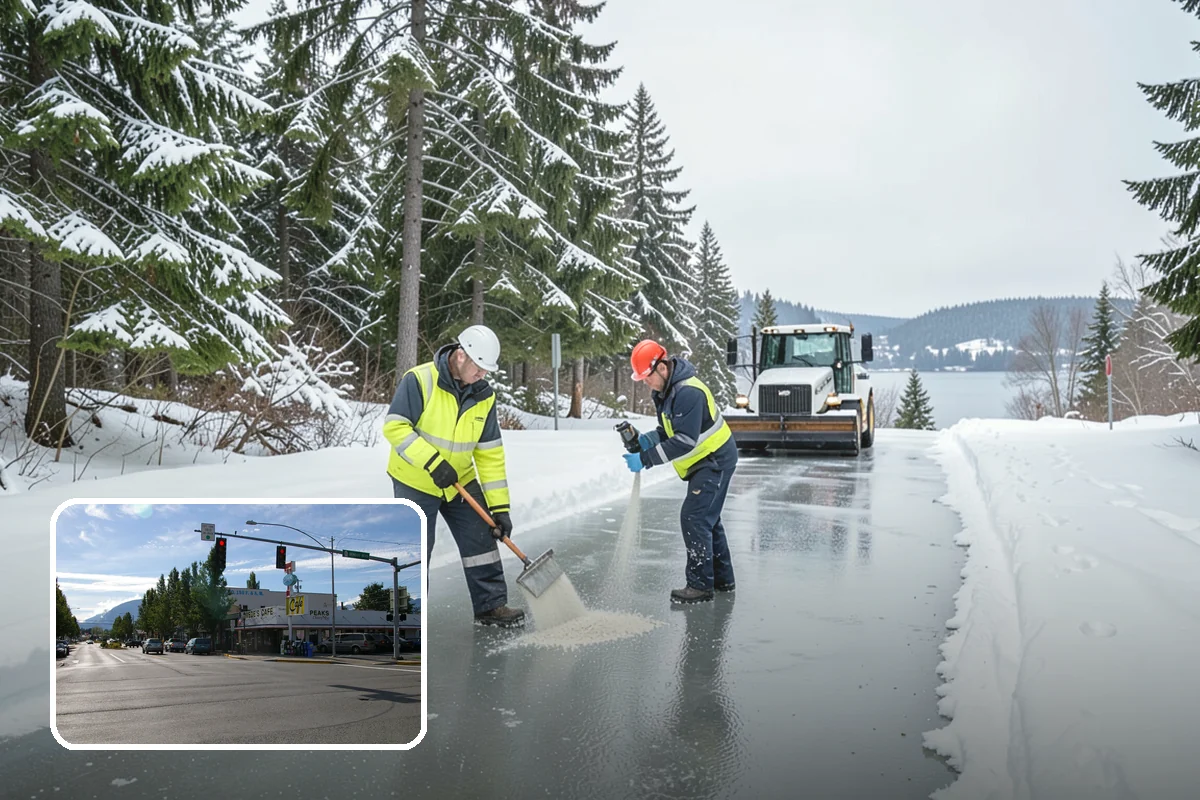 Warehouse Sidewalk Clearing in North Bend, King County, WA - Keeps striped pedestrian lanes clear so workers avoid vehicle paths