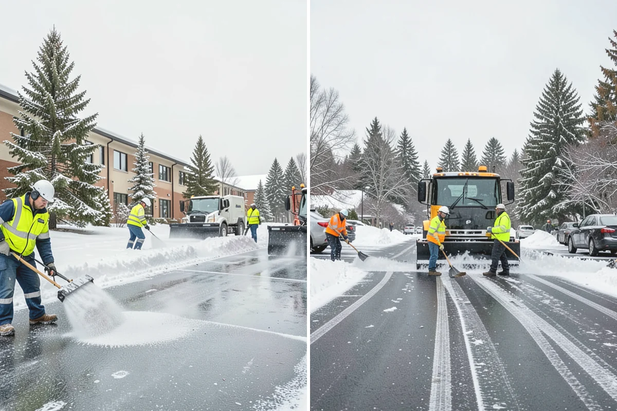 Warehouse Sidewalk Clearing in North Bend, King County, WA - Clear personnel entrances and dock-office approaches first