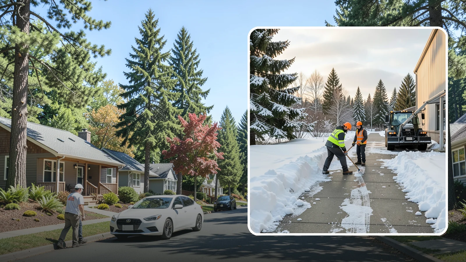Warehouse Sidewalk Clearing in Orting, Pierce County, WA - Employee-walkway clearing for Western Washington warehouses, keeping pedestrian routes to entrances and dock offices separate...