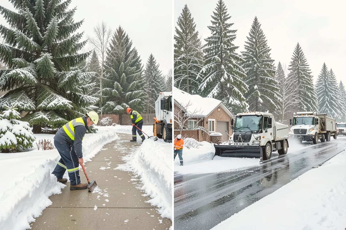 Warehouse Sidewalk Clearing in Orting, Pierce County, WA - Clear personnel entrances and dock-office approaches first