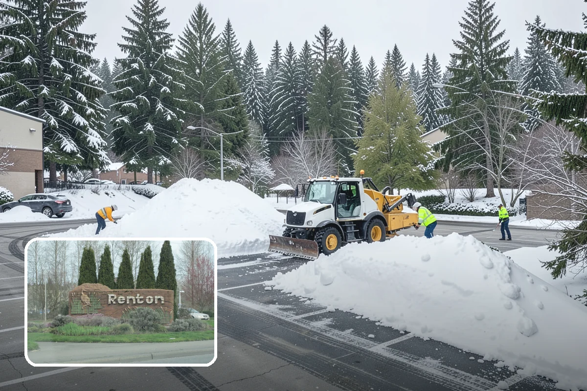 Warehouse Sidewalk Clearing in Renton, King County, WA - Keeps striped pedestrian lanes clear so workers avoid vehicle paths