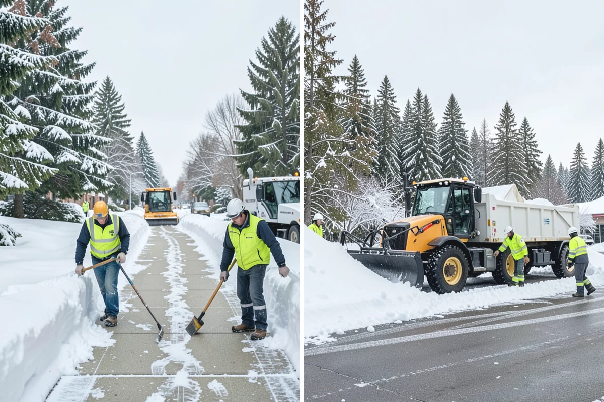 Warehouse Sidewalk Clearing in Renton, King County, WA - Clear personnel entrances and dock-office approaches first
