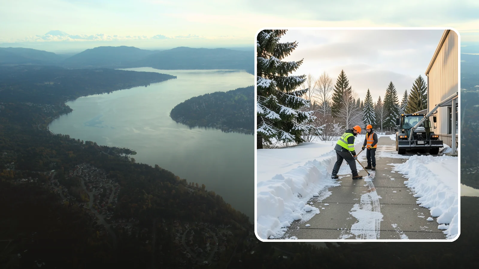 Warehouse Sidewalk Clearing in Sammamish, King County, WA - Employee-walkway clearing for Western Washington warehouses, keeping pedestrian routes to entrances and dock offices separate...