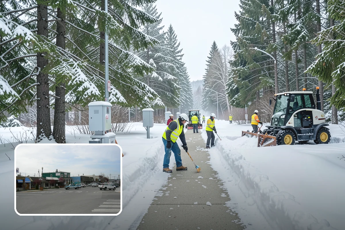 Warehouse Sidewalk Clearing in Stanwood, Snohomish County, WA - Keeps striped pedestrian lanes clear so workers avoid vehicle paths