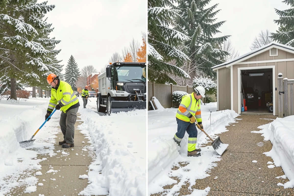 Warehouse Sidewalk Clearing in Stanwood, Snohomish County, WA - Clear personnel entrances and dock-office approaches first