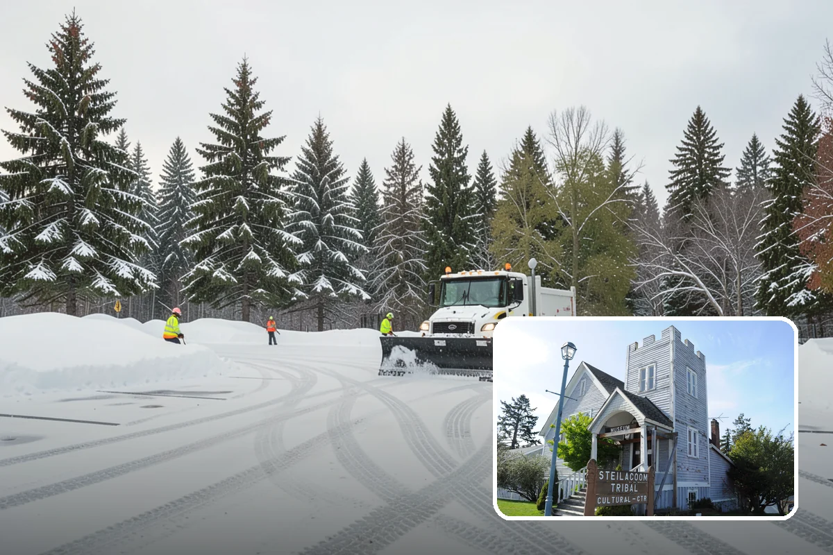 Warehouse Sidewalk Clearing in Steilacoom, Pierce County, WA - Keeps striped pedestrian lanes clear so workers avoid vehicle paths