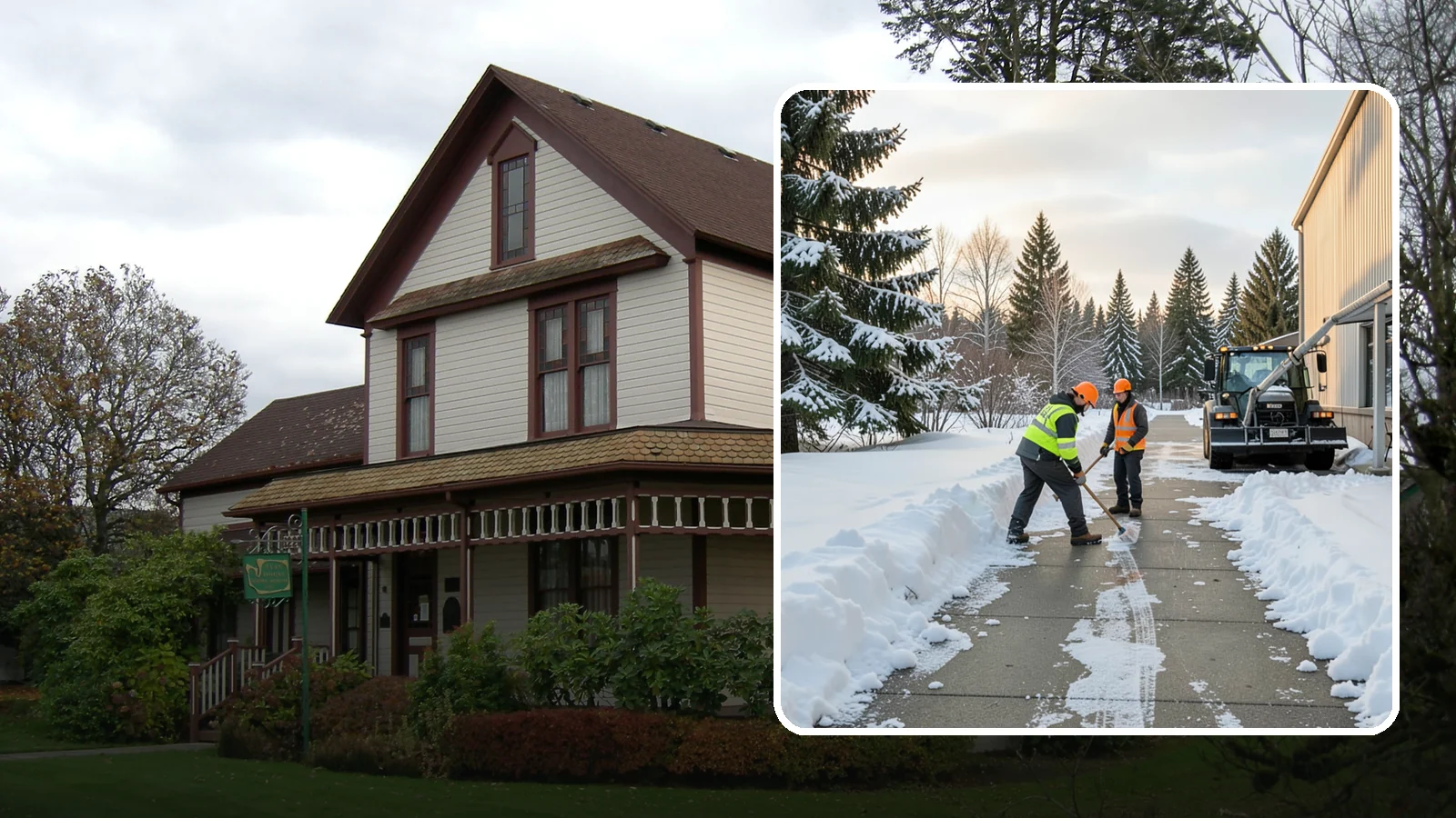 Warehouse Sidewalk Clearing in Sumner, Pierce County, WA - Employee-walkway clearing for Western Washington warehouses, keeping pedestrian routes to entrances and dock offices separate...