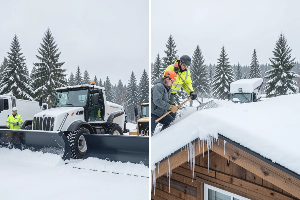 Warehouse Sidewalk Clearing in Sumner, Pierce County, WA - Clear personnel entrances and dock-office approaches first