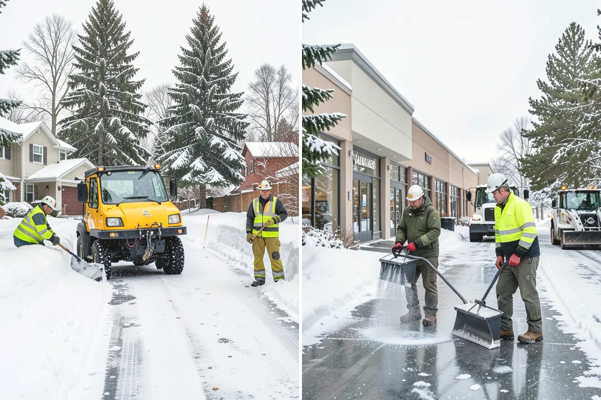 Warehouse Sidewalk Clearing in University Place, Pierce County, WA - Clear personnel entrances and dock-office approaches first