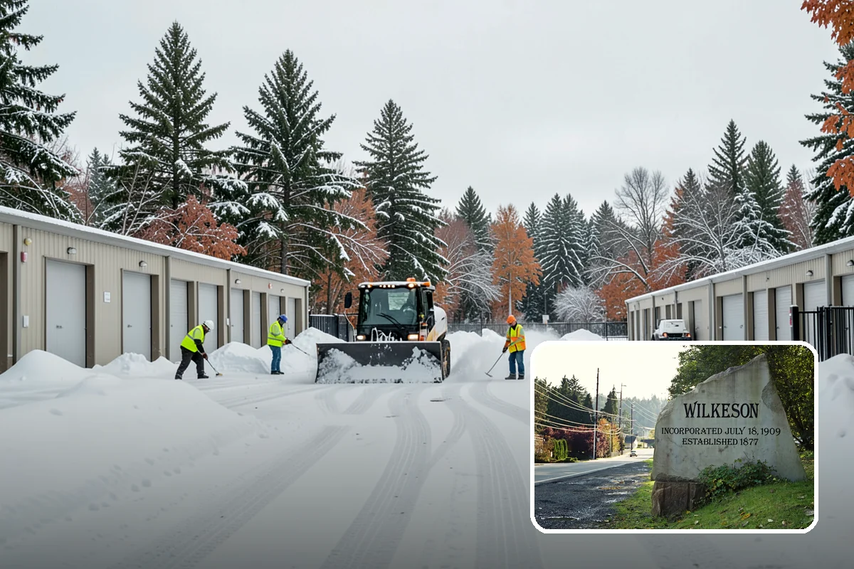 Warehouse Sidewalk Clearing in Wilkeson, Pierce County, WA - Keeps striped pedestrian lanes clear so workers avoid vehicle paths