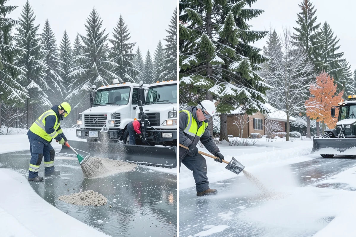 Warehouse Sidewalk Clearing in Wilkeson, Pierce County, WA - Clear personnel entrances and dock-office approaches first
