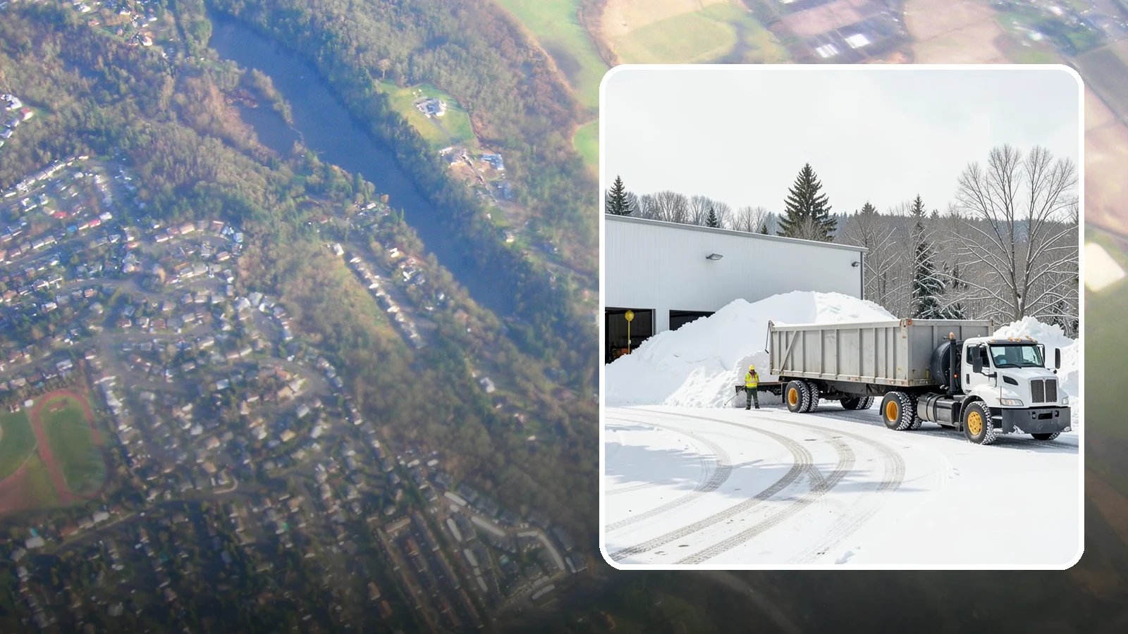 Warehouse Snow Hauling in Algona, King County, WA - We haul snow from warehouse yards, dock approaches, and truck lanes so freight keeps moving through winter.