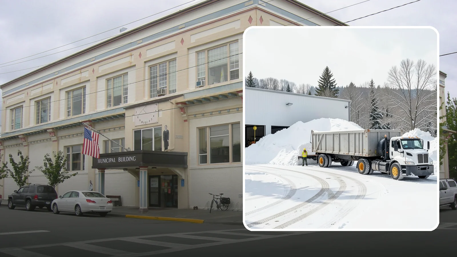 Warehouse Snow Hauling in Anacortes, Skagit County, WA - We haul snow from warehouse yards, dock approaches, and truck lanes so freight keeps moving through winter.
