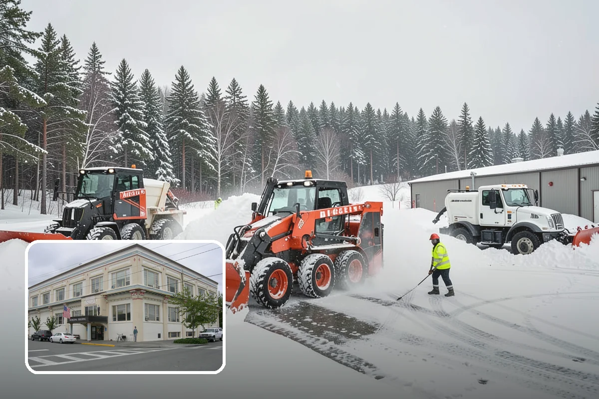 Warehouse Snow Hauling in Anacortes, Skagit County, WA - Keeps dock doors and truck lanes fully usable