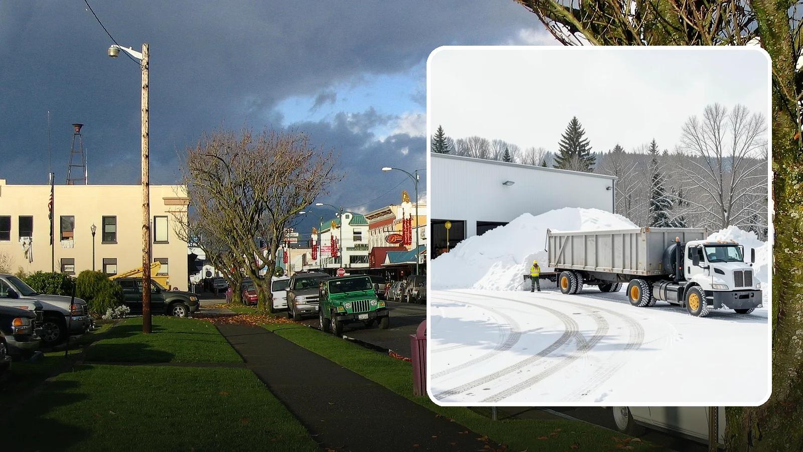Warehouse Snow Hauling in Arlington, Snohomish County, WA - We haul snow from warehouse yards, dock approaches, and truck lanes so freight keeps moving through winter.