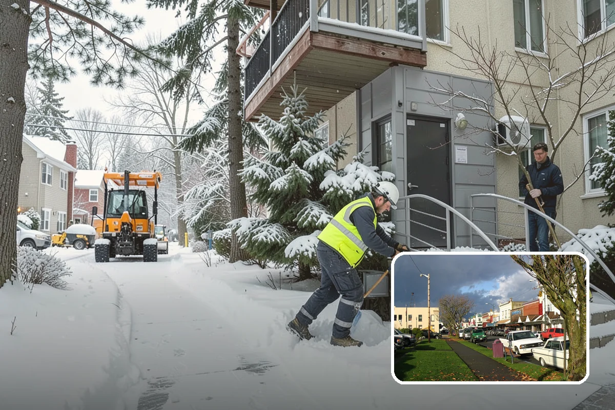 Warehouse Snow Hauling in Arlington, Snohomish County, WA - Keeps dock doors and truck lanes fully usable