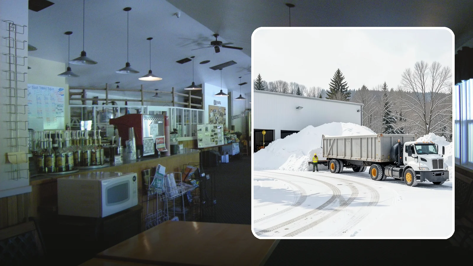 Warehouse Snow Hauling in Black Diamond, King County, WA - We haul snow from warehouse yards, dock approaches, and truck lanes so freight keeps moving through winter.