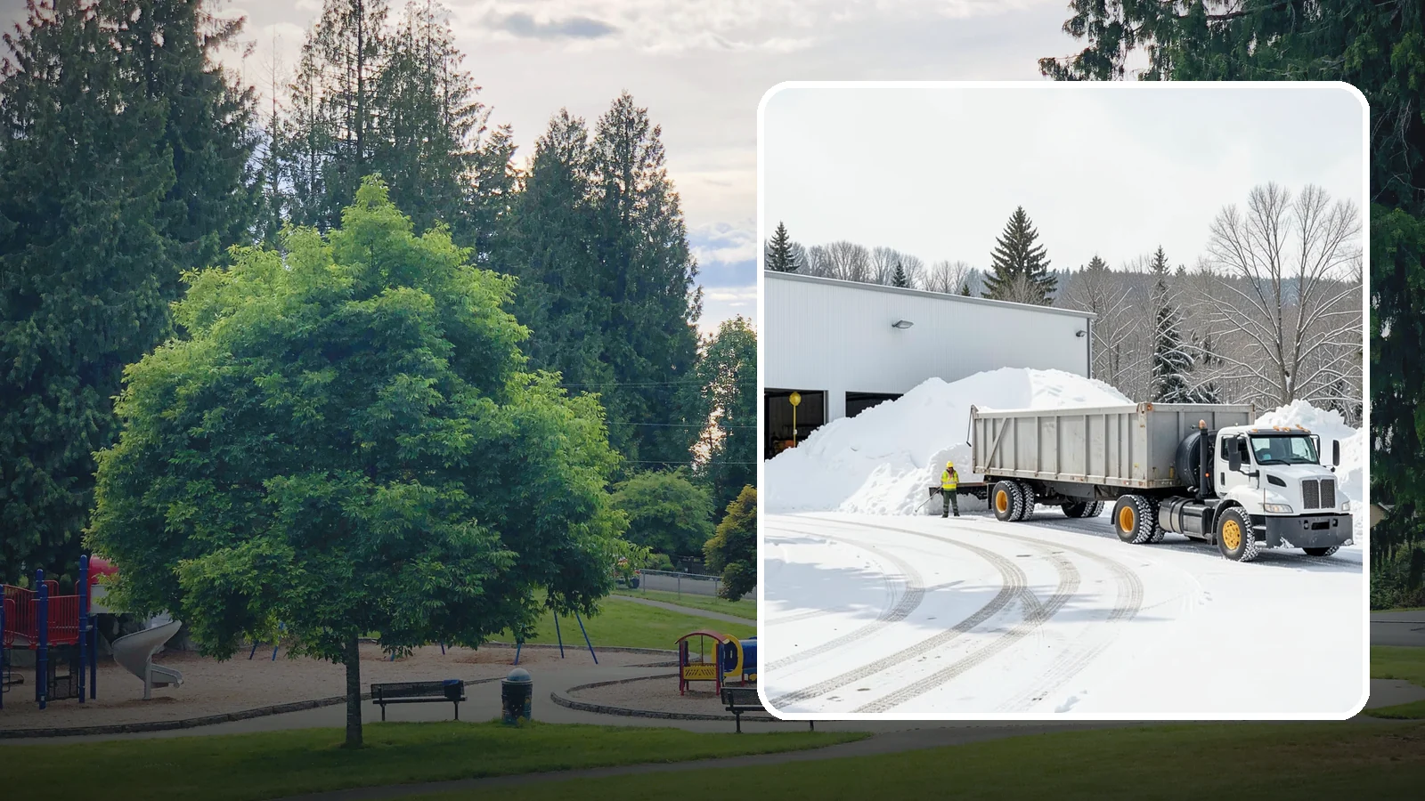 Warehouse Snow Hauling in Bonney Lake, Pierce County, WA - We haul snow from warehouse yards, dock approaches, and truck lanes so freight keeps moving through winter.