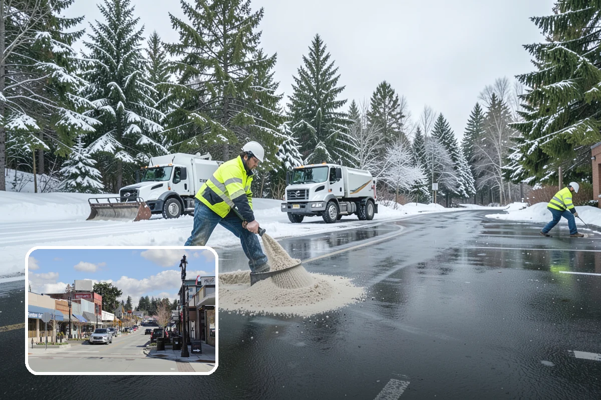 Warehouse Snow Hauling in Bothell, King County, WA - Keeps dock doors and truck lanes fully usable