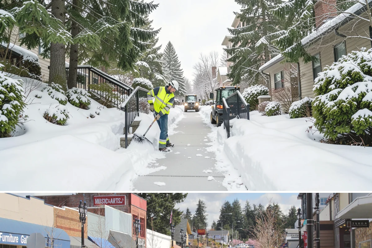 Warehouse Snow Hauling in Bothell, King County, WA - Warehouse hauling is scheduled around shipping windows whenever yard accumulation begins to restrict trailer staging and dock...