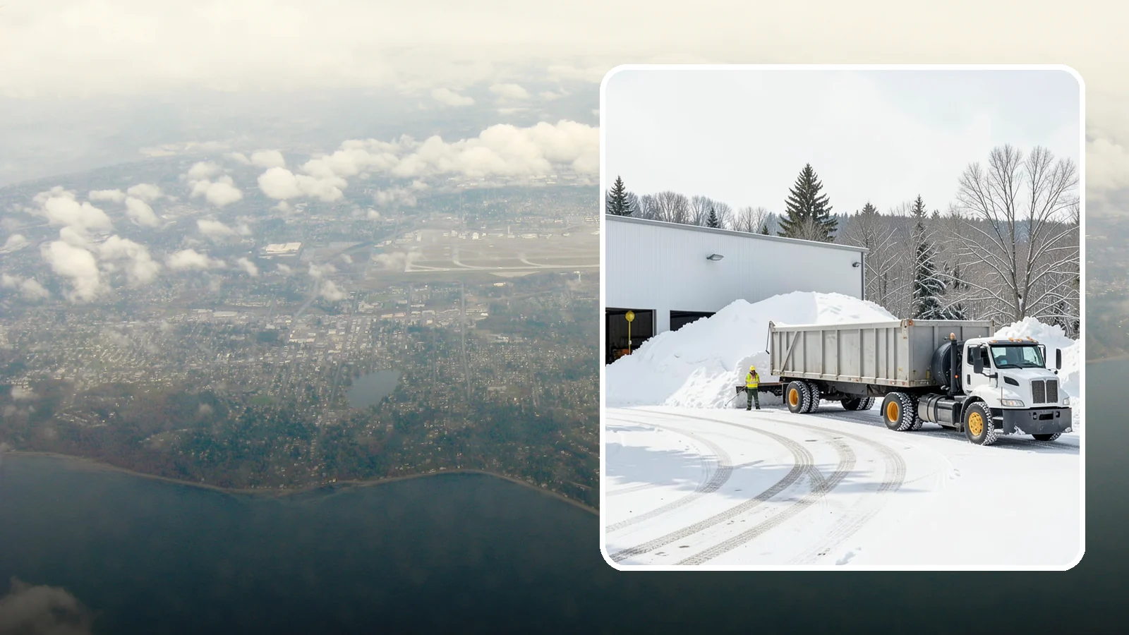 Warehouse Snow Hauling in Burien, King County, WA - We haul snow from warehouse yards, dock approaches, and truck lanes so freight keeps moving through winter.