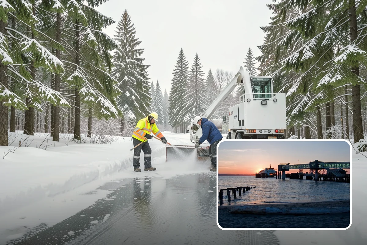 Warehouse Snow Hauling in Edmonds, Snohomish County, WA - Keeps dock doors and truck lanes fully usable