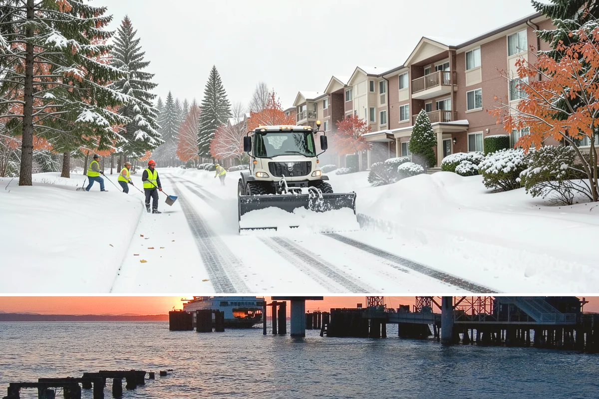 Warehouse Snow Hauling in Edmonds, Snohomish County, WA - Warehouse hauling is scheduled around shipping windows whenever yard accumulation begins to restrict trailer staging and dock...