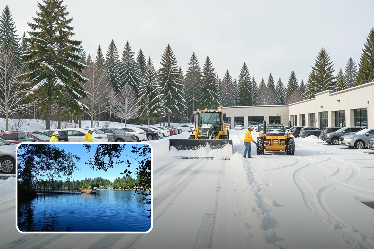 Warehouse Snow Hauling in Federal Way, King County, WA - Keeps dock doors and truck lanes fully usable