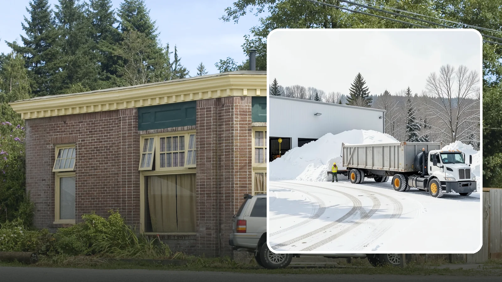 Warehouse Snow Hauling in Hamilton, Skagit County, WA - We haul snow from warehouse yards, dock approaches, and truck lanes so freight keeps moving through winter.