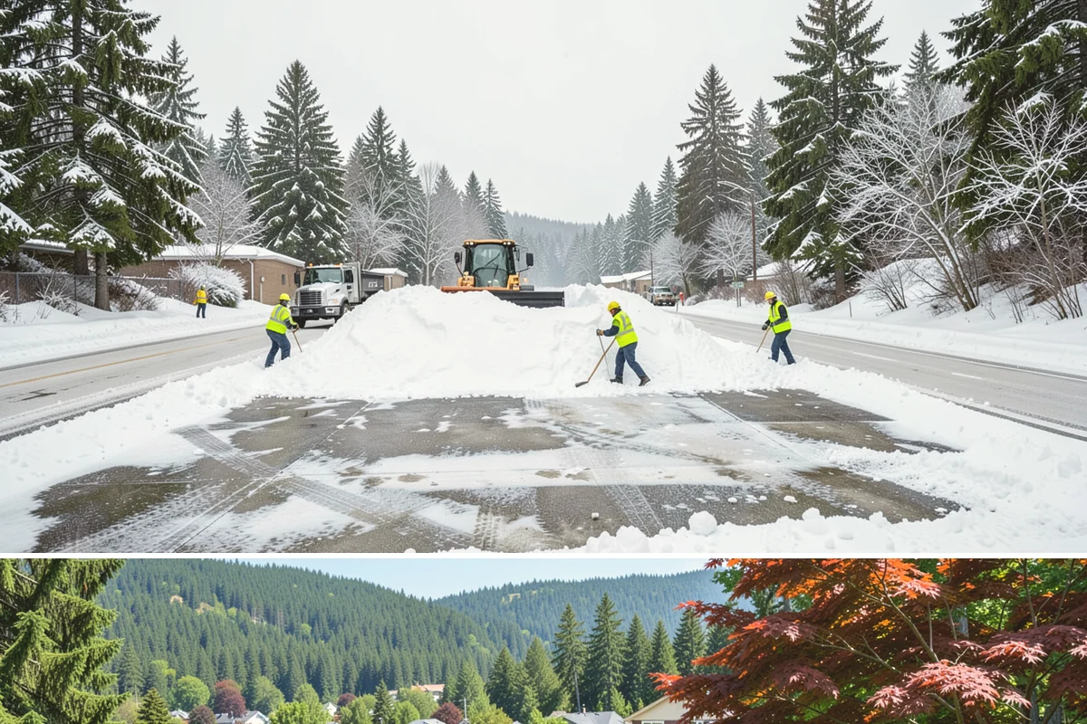 Warehouse Snow Hauling in Index, Snohomish County, WA - Warehouse hauling is scheduled around shipping windows whenever yard accumulation begins to restrict trailer staging and dock...